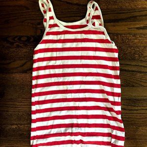 Red + White Striped Tank